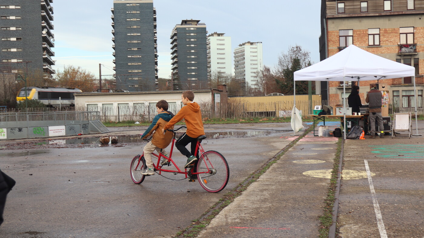 children biking